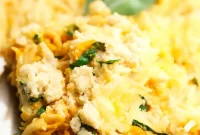 Roasted Pumpkin Pasta Bake with Creamy Almond Ricotta