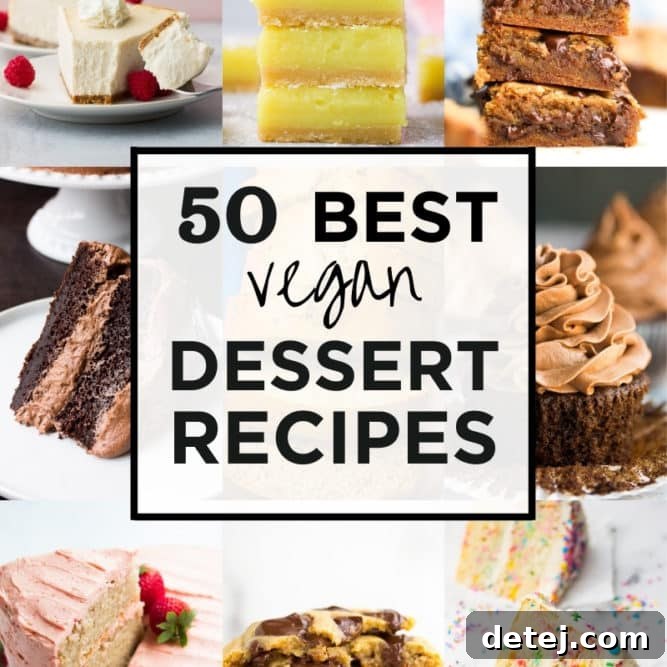 square collage of best vegan desserts