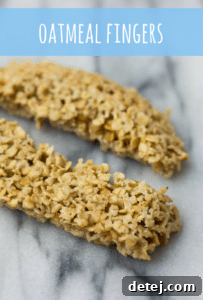 oatmeal fingers with banana and oats