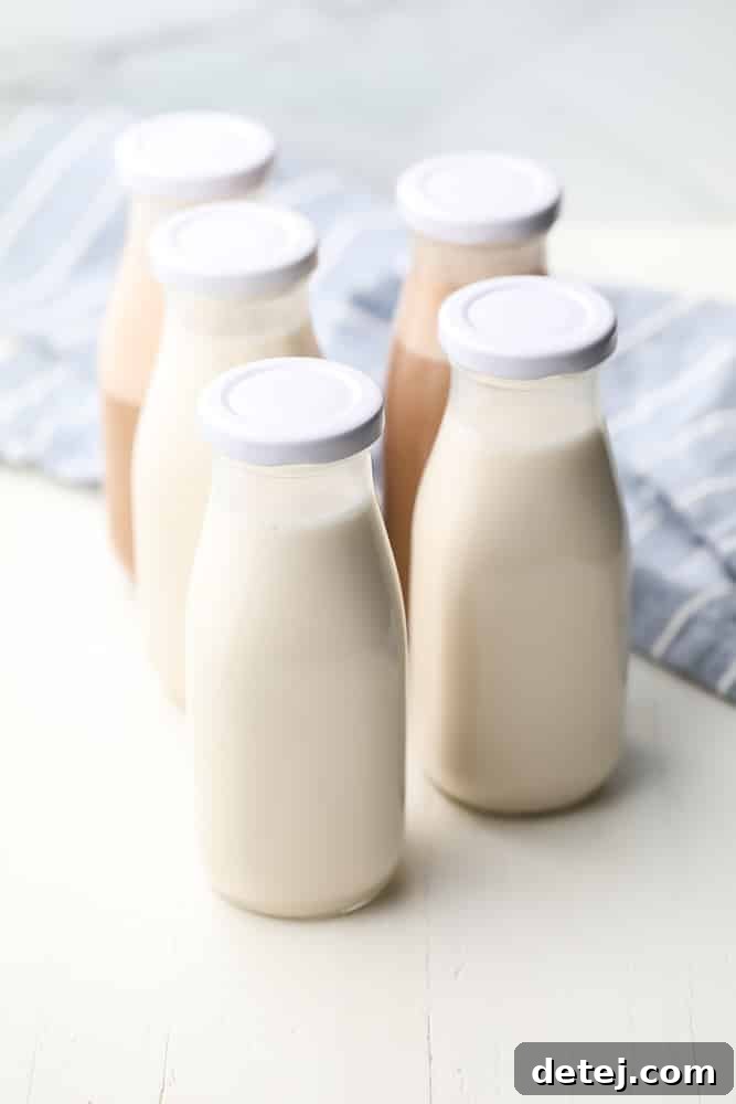 many bottles of milk both white and chocolate