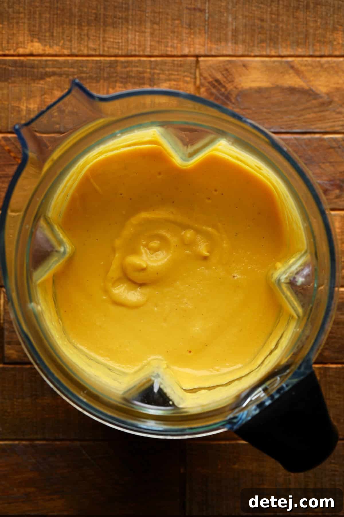 Velvety Butternut Pasta Sauce 5 blender full of yellow butternut squash pasta sauce, blended