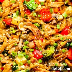 large platter with cooked stir fry veggies and soy curls