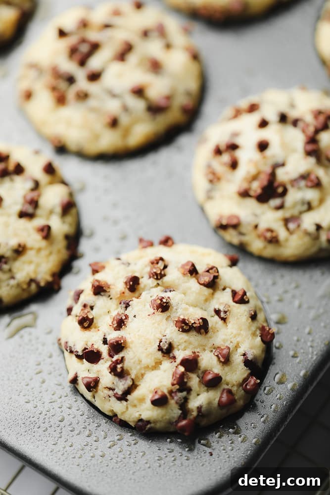 cooked muffins in a pan