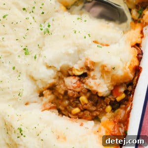square image of potatoes and meat casserole, vegan