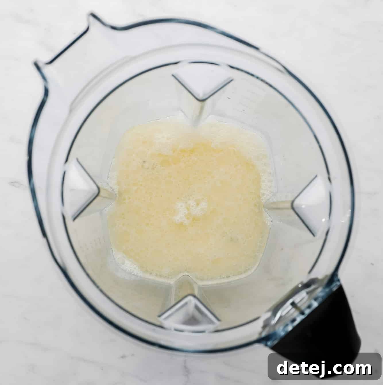 soy milk and coconut oil in a large blender.