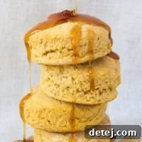 Fluffy and buttery vegan sweet potato biscuits, a delightful and easy family breakfast staple.