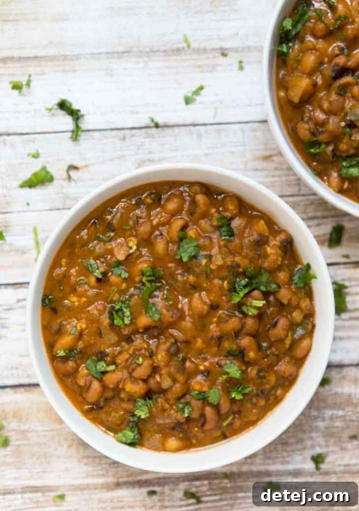 25 Effortless Vegetarian Instant Pot Creations 19 Bowls of Vegan Black Eyed Peas Curry, a hearty and spiced legume dish