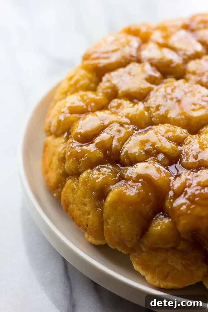 flipped over caramel monkey bread