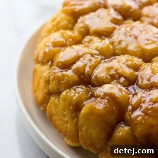 flipped over caramel monkey bread