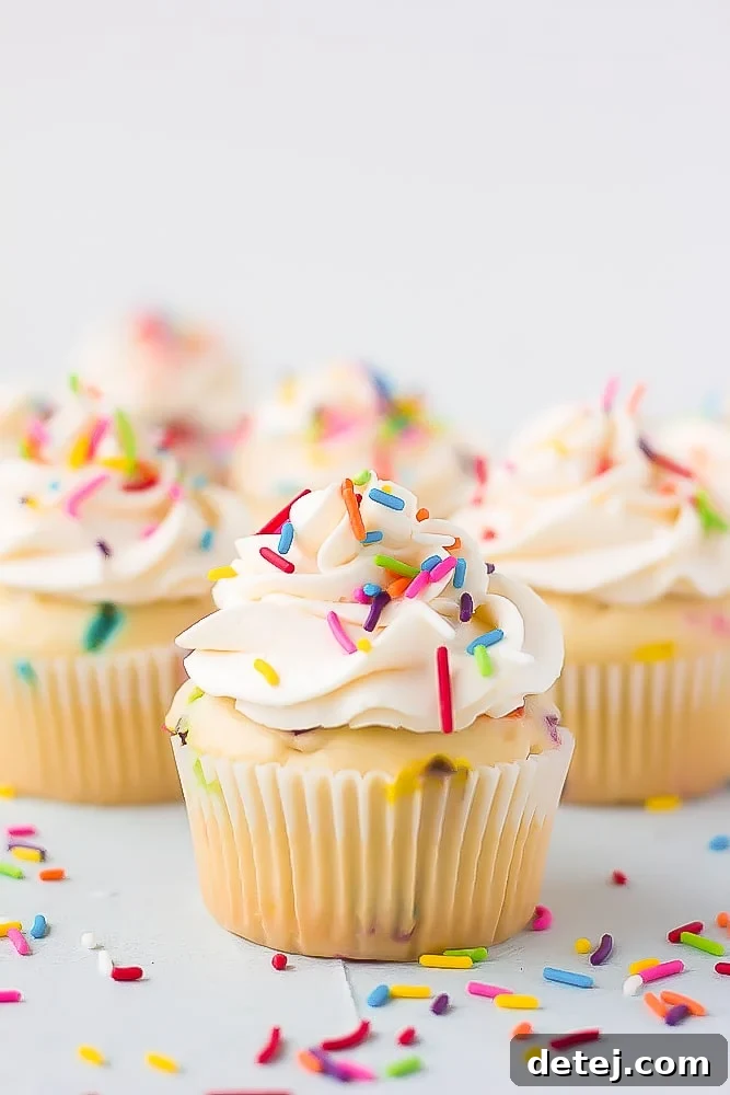 head on shot of cupcakes