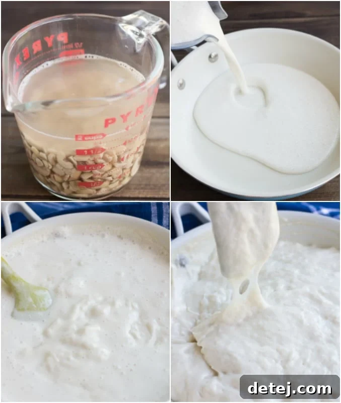 collage showing how to make vegan mozzarella cheese