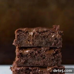 3 stacked vegan brownies recipe