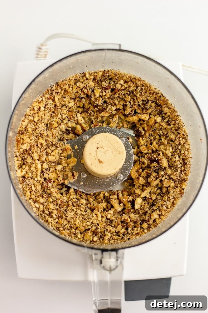 food processor with walnuts
