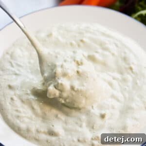 square image of blue cheese dressing