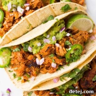 close up of vegan taco with carnitas in it
