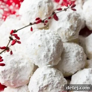 lots of vegan snowball cookies