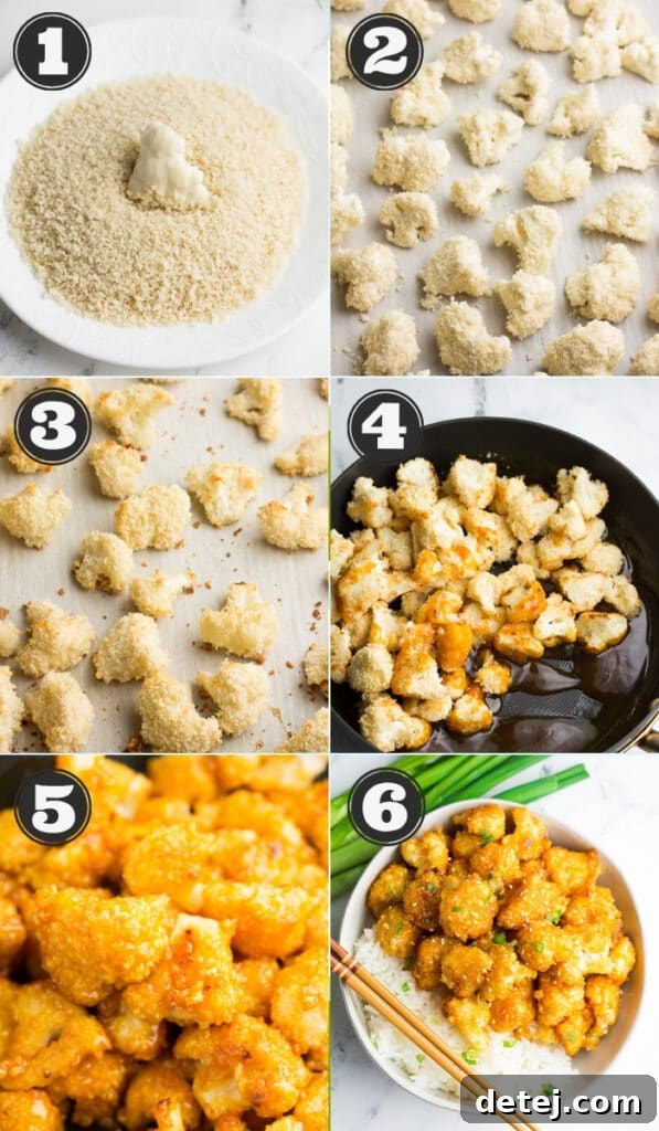 Sunset Cauliflower 4 collage of how to make orange cauliflower