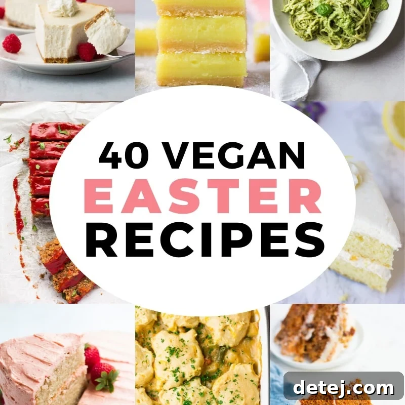 Vibrant Vegan Easter Feasts 2 Delicious Vegan Easter Recipes Collage