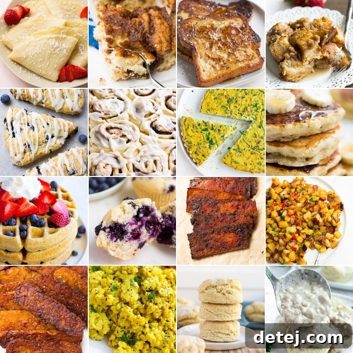 Vibrant Vegan Easter Feasts 3 Vegan Easter Brunch Recipes Collage