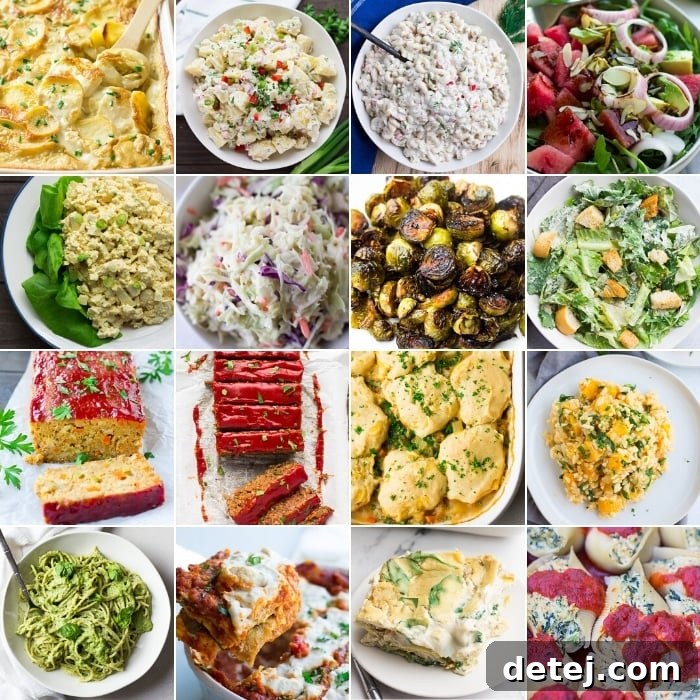 Vibrant Vegan Easter Feasts 4 Vegan Easter Dinner Main Courses and Sides Collage