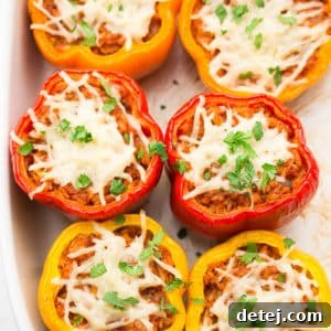 square featured image of 6 peppers with stuffing, cooked