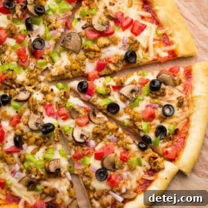 Overhead shot of pizza