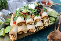 Golden Crispy Air Fryer Chicken Taquitos