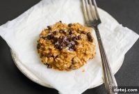 Flourless Peanut Butter Oatmeal Cookie for One