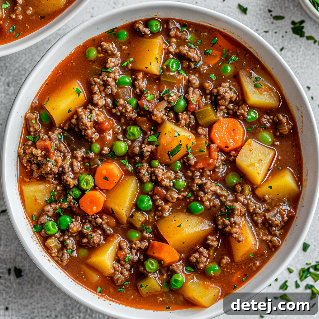 Quick Comfort Beef Stew 3 Hearty Hamburger Stew with Vegetables