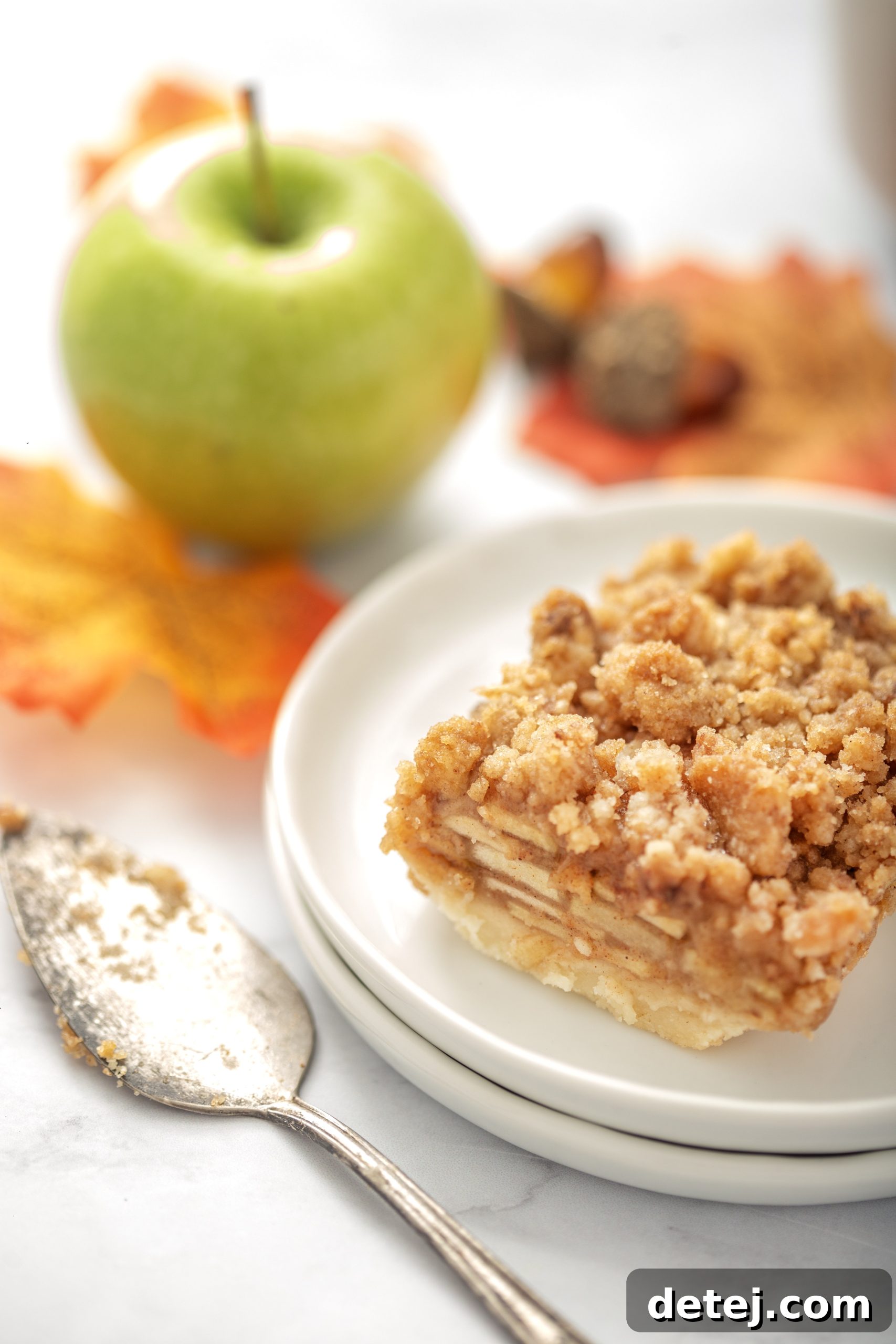 Freshly baked Apple Crisp Bars cooling down