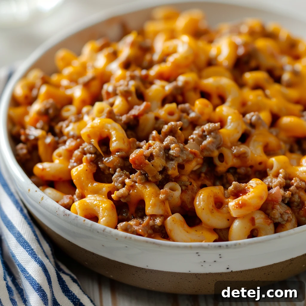 Delicious Homemade Hamburger Helper ready to serve