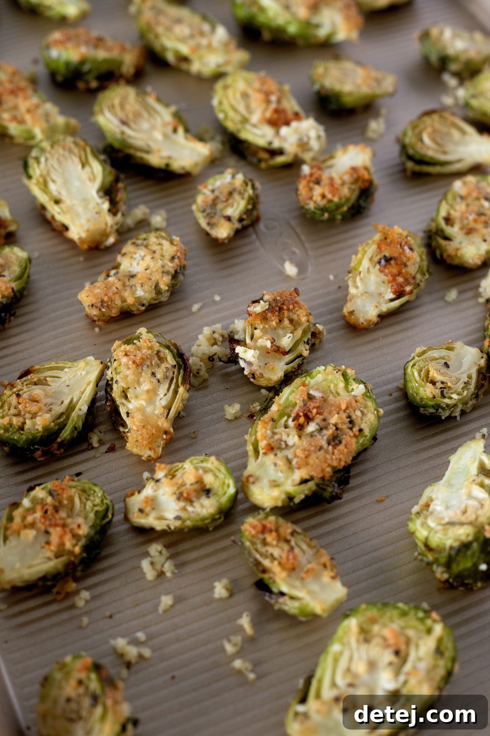 Freshly washed Brussels sprouts in a colander, ready for preparation