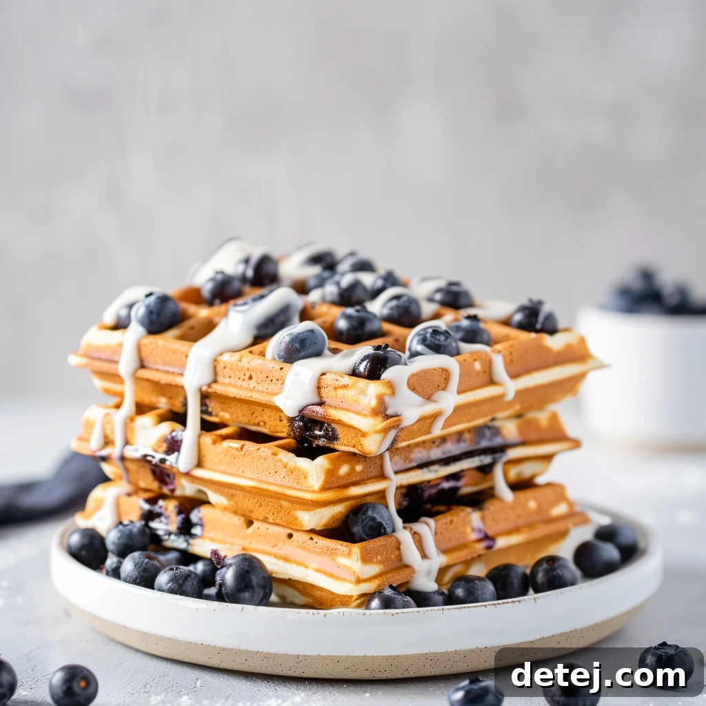 Blueberry Cinnamon Waffles