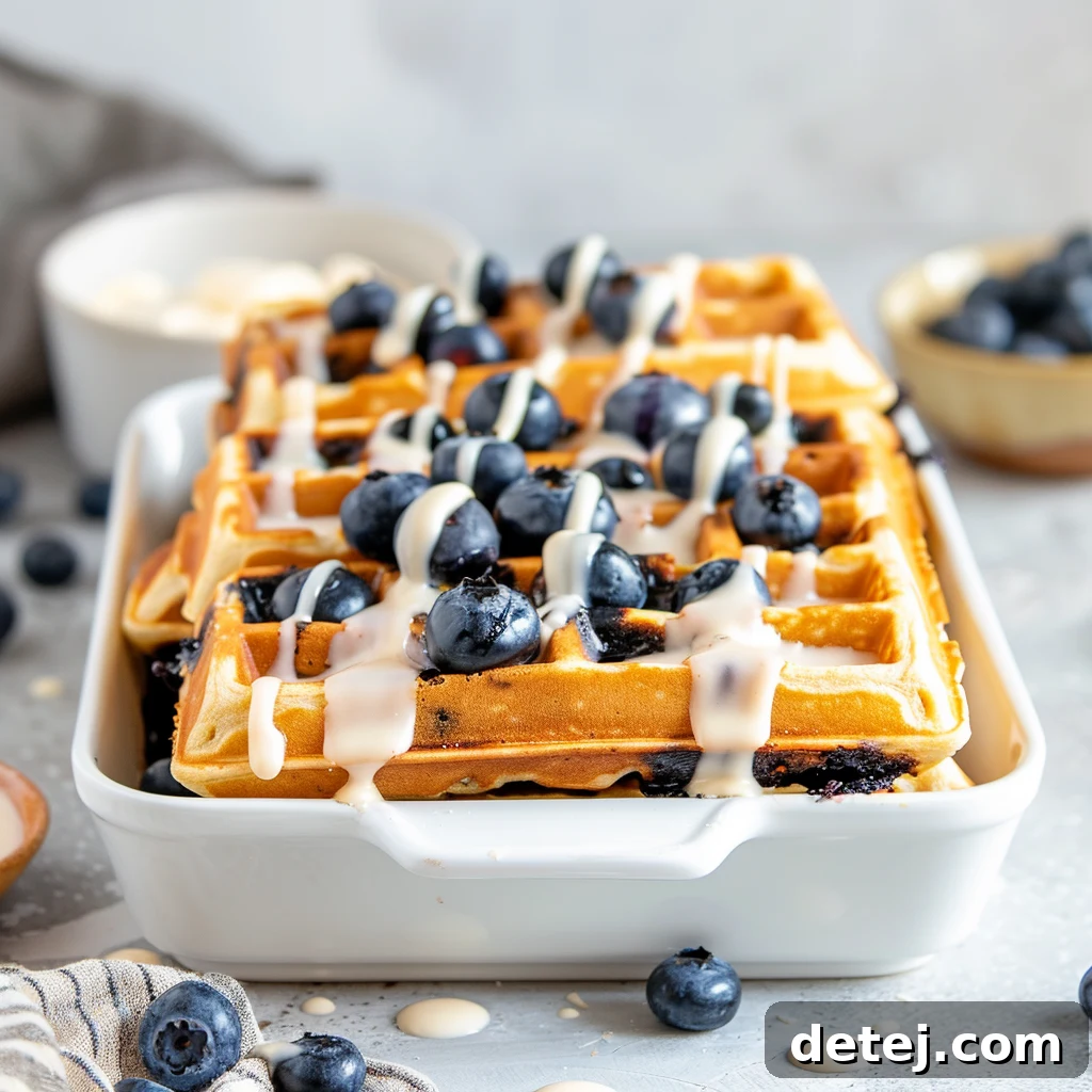 Blueberry Cinnamon Waffles