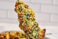 Golden Garlic Parmesan Chicken Skewers