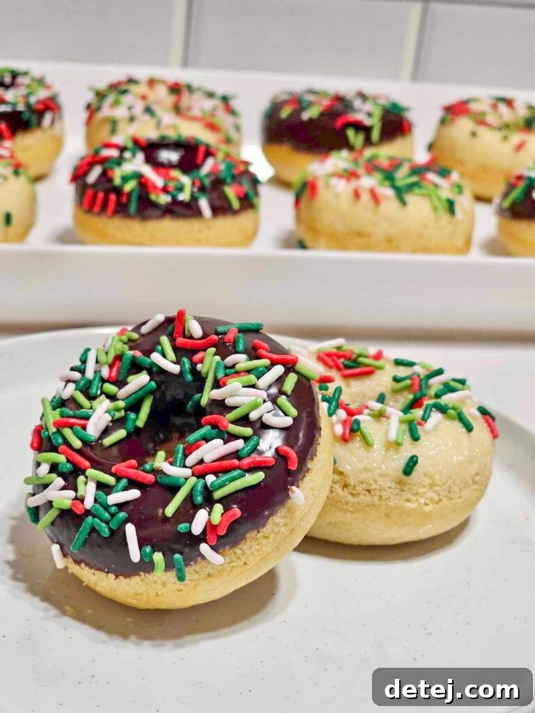 Baked Christmas Donuts