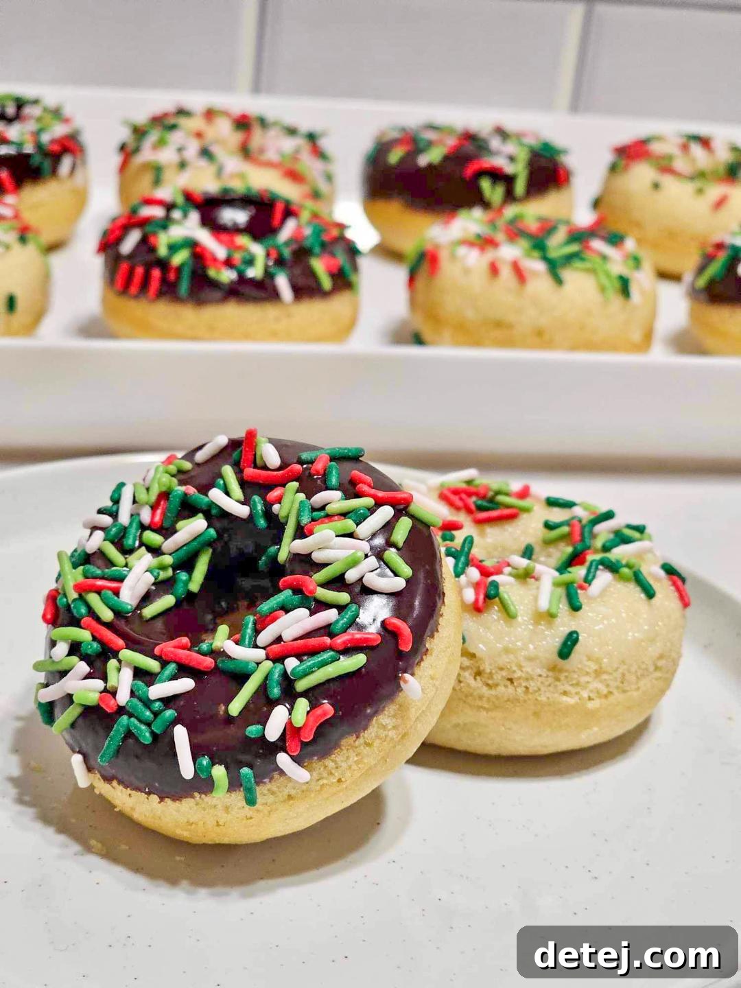 Baked Christmas Donuts