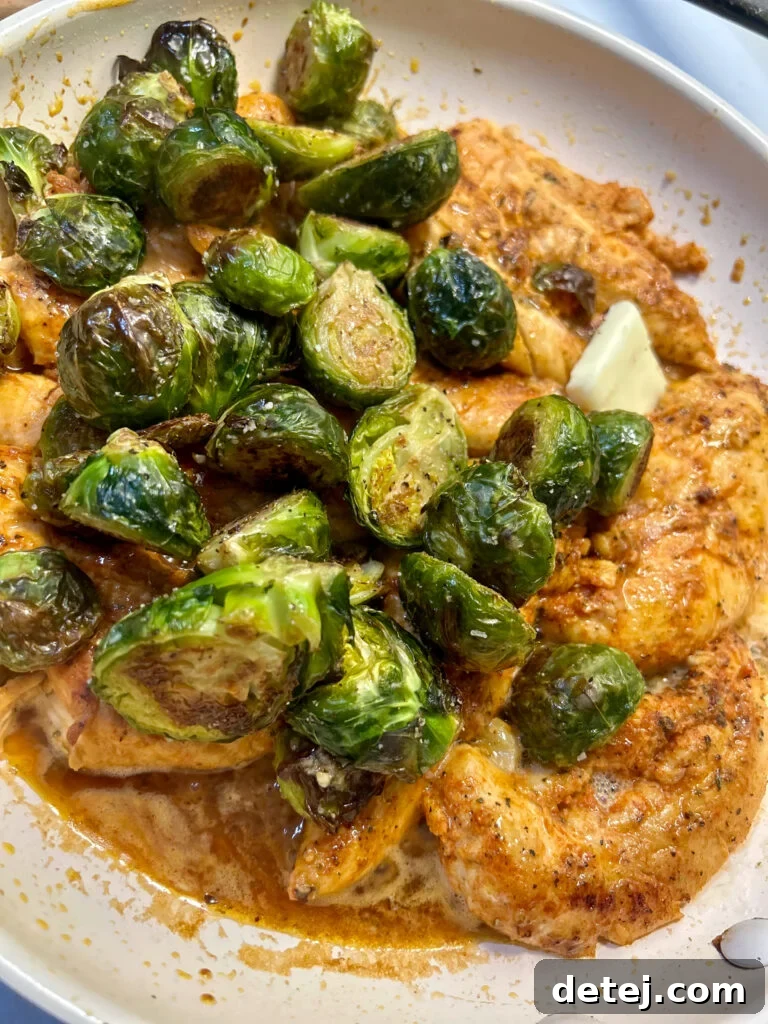 Garlic Butter Chicken and Brussels Sprouts