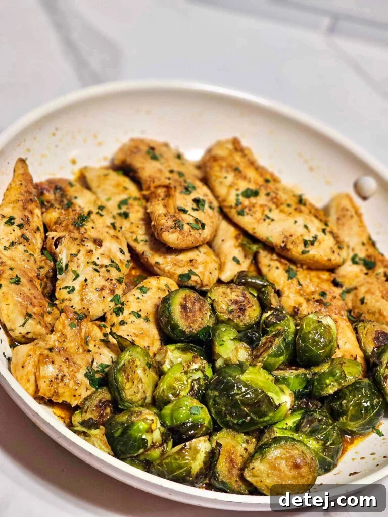 Garlic Butter Chicken and Brussels Sprouts
