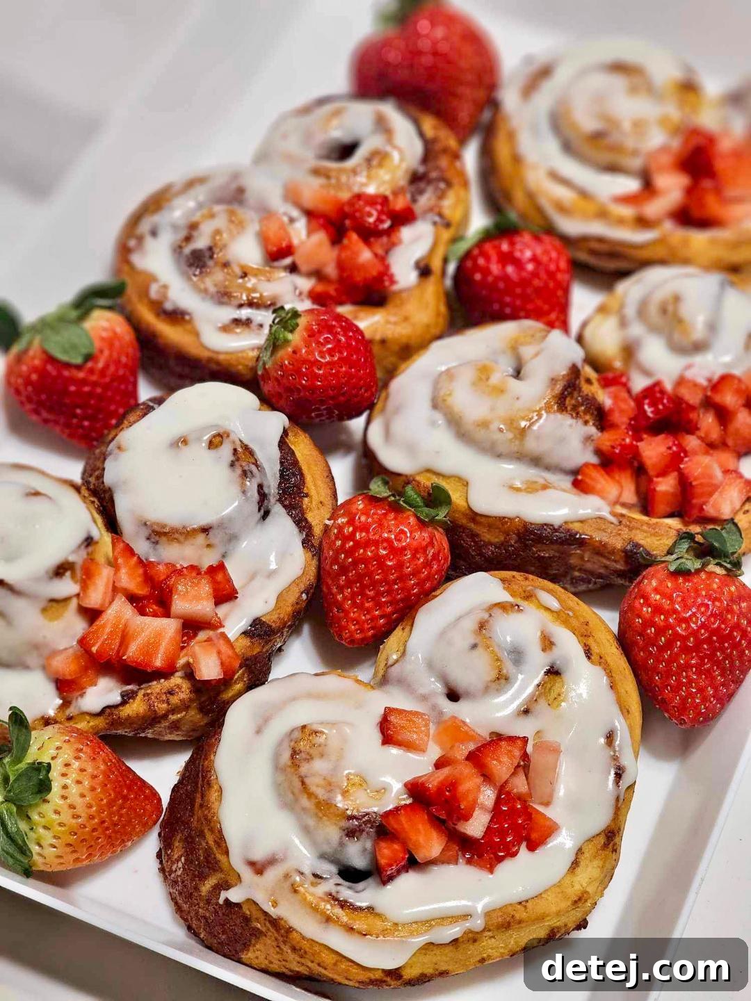 Easy Strawberry Cinnamon Rolls
