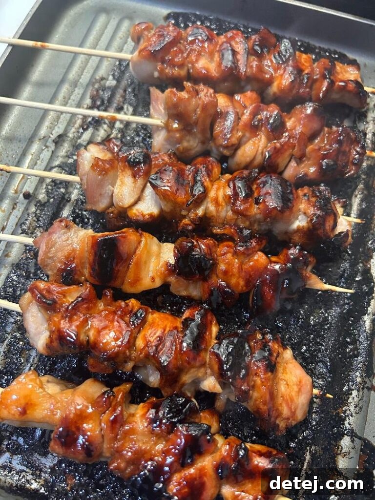 Sticky Bourbon Chicken 4 Cooked bourbon chicken resting
