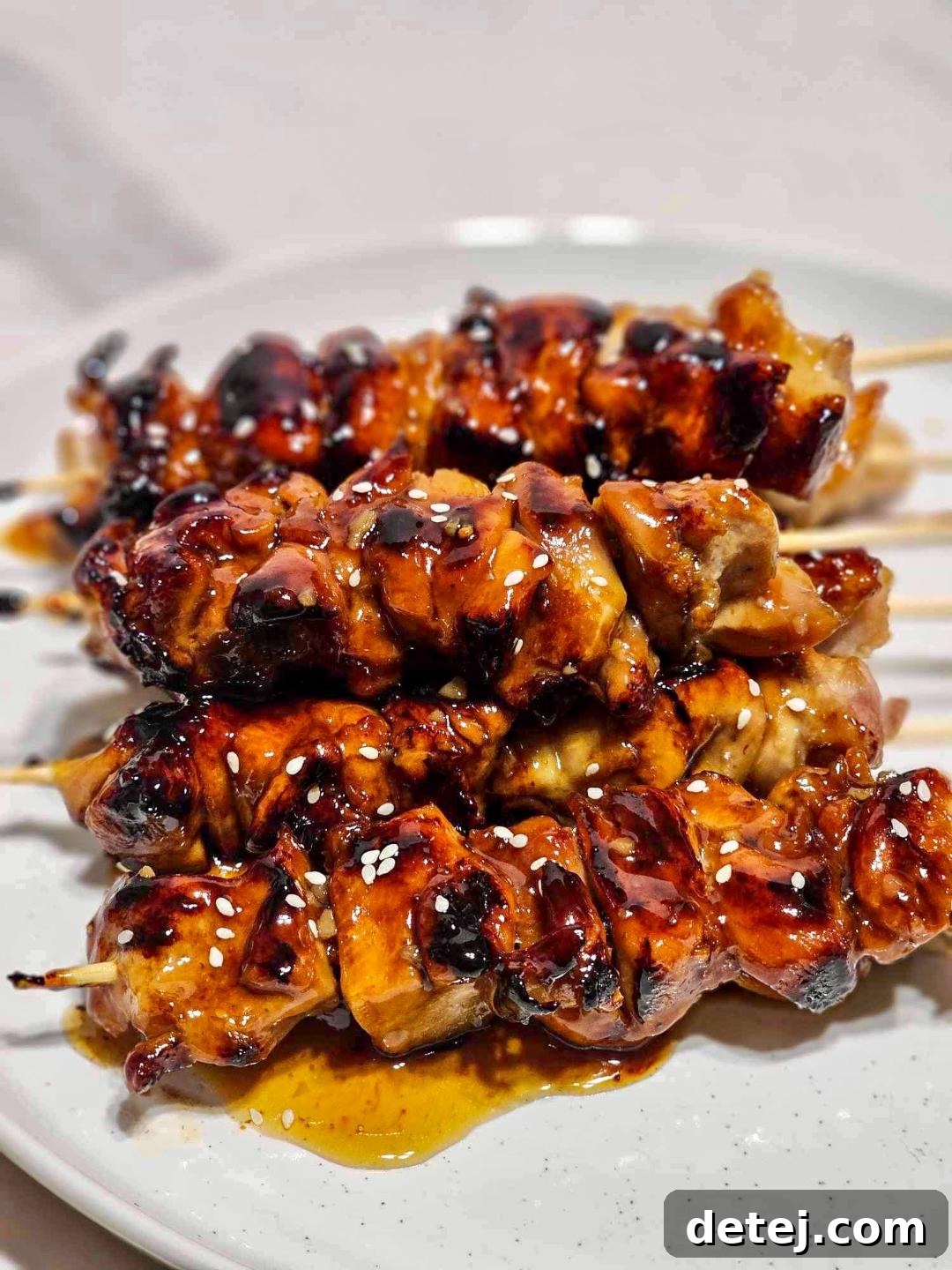Sticky Bourbon Chicken 7 Bourbon Teriyaki Skewers