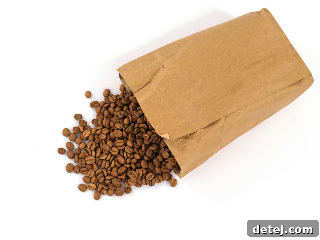 Conceptual image showing sustainable coffee packaging solutions, perhaps with green leaves or eco-friendly symbols, representing innovation.
