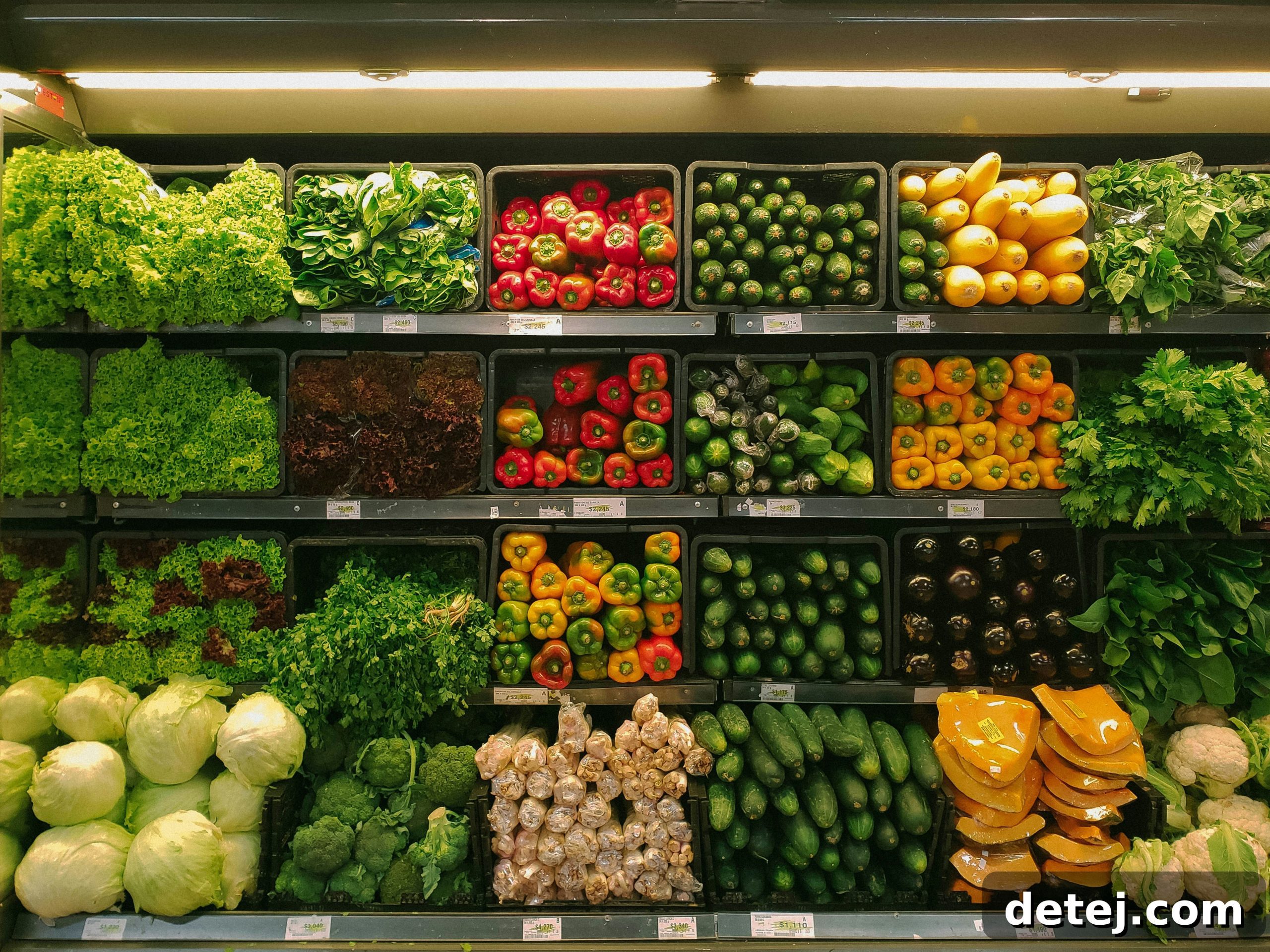 A person pushing a grocery cart filled with fresh produce, emphasizing smart grocery shopping in spring.