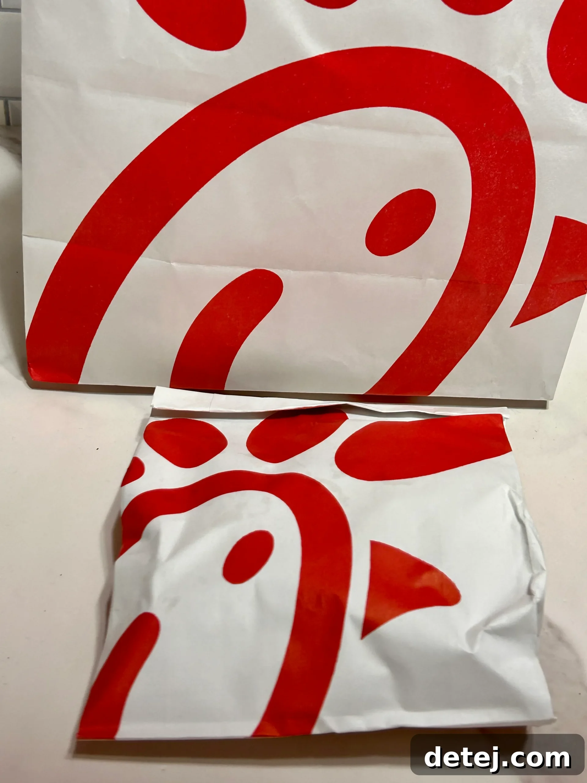 Reheated Chick-fil-A sandwich wrapped in foil