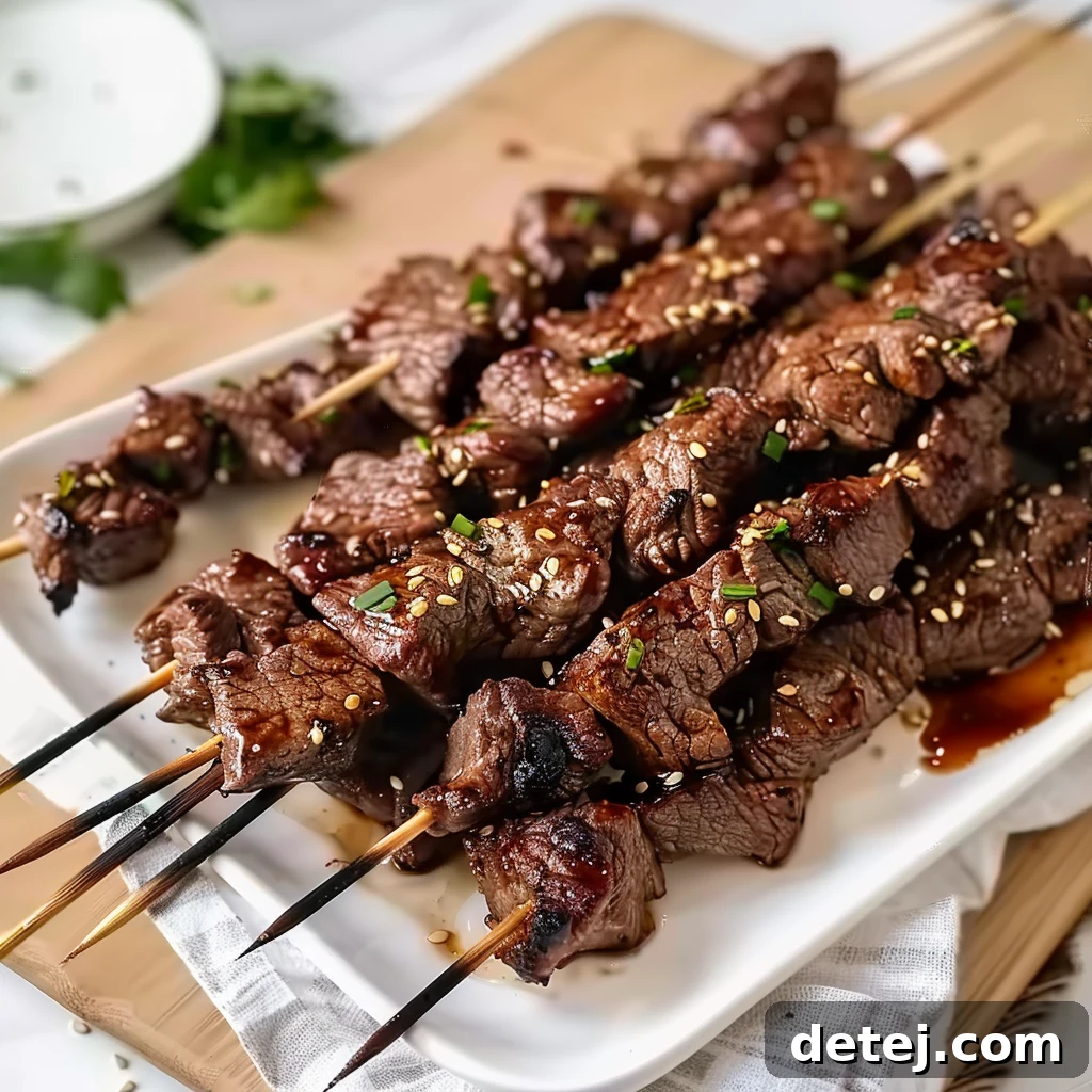 Easy Sweet Teriyaki Beef Skewers Recipe