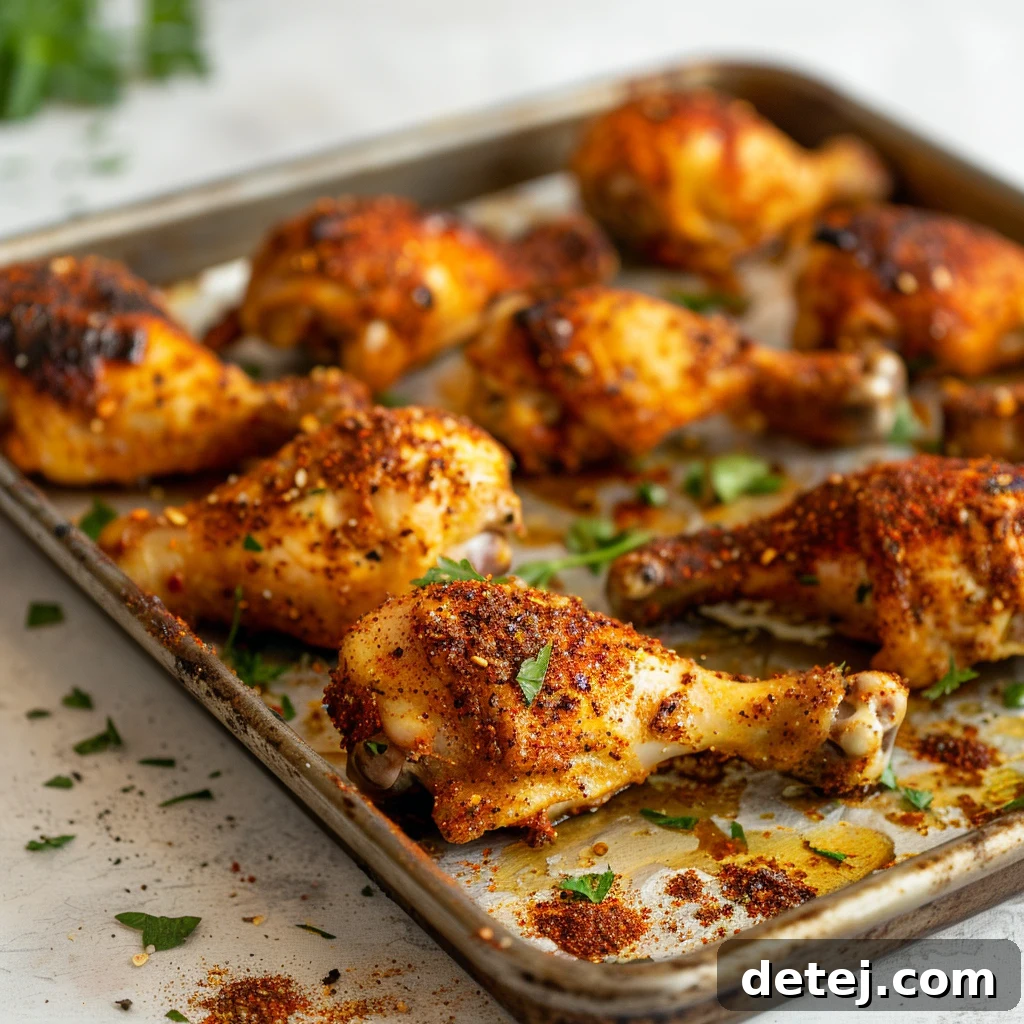 Easy Crispy Oven Baked Chicken Legs