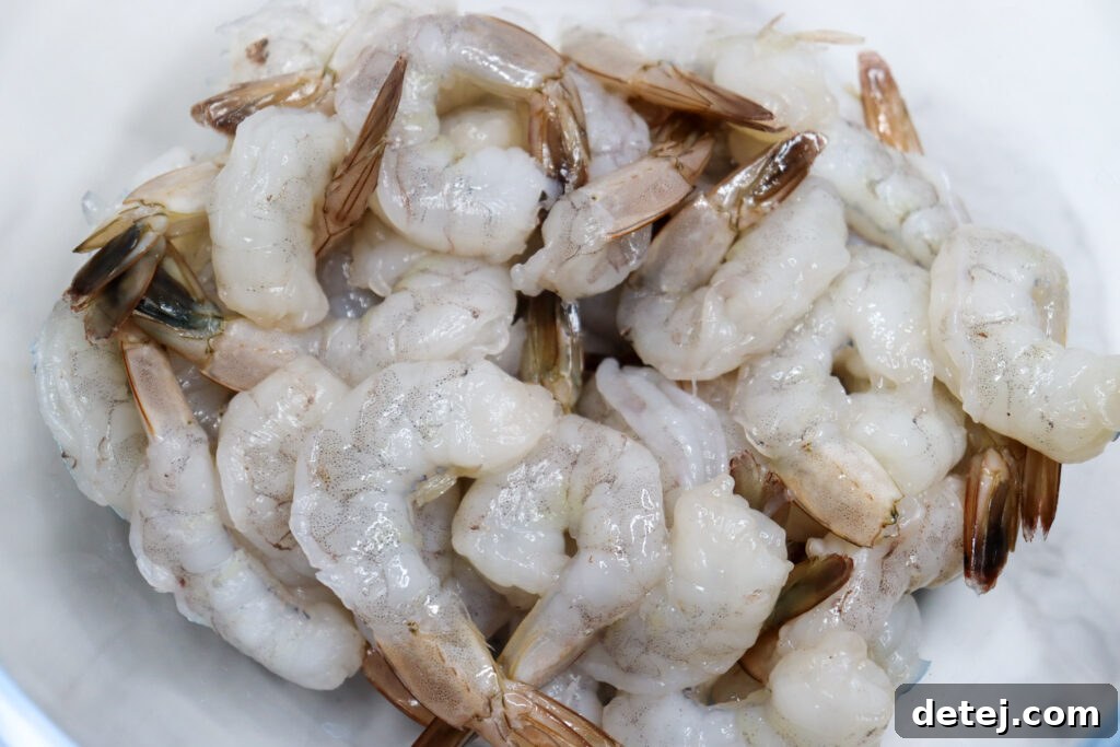 Cooking Cajun shrimp in a skillet