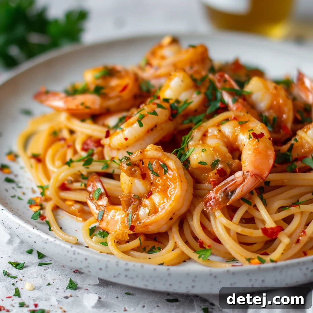 Cajun Shrimp in Garlic Butter Sauce ready to serve