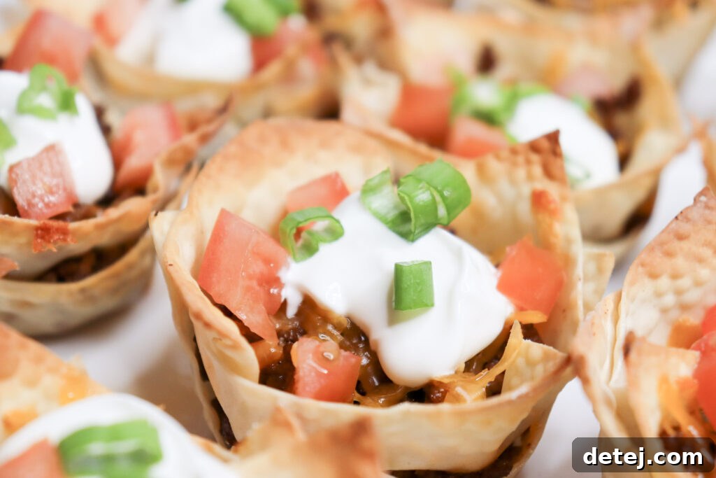 Easy Crunchy Taco Cups Recipe Filling